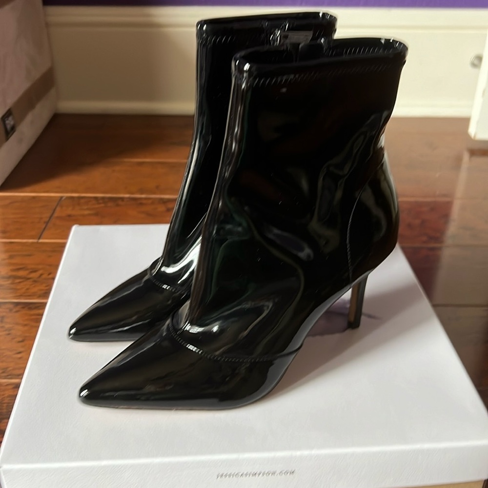 Jessica Simpson Black Stretch Patent 8M NW BOX